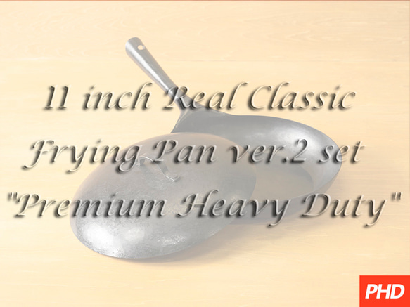 11インチ Real Classic フライパン ver.2 ”Premium Heavy Duty 蓋付きセット