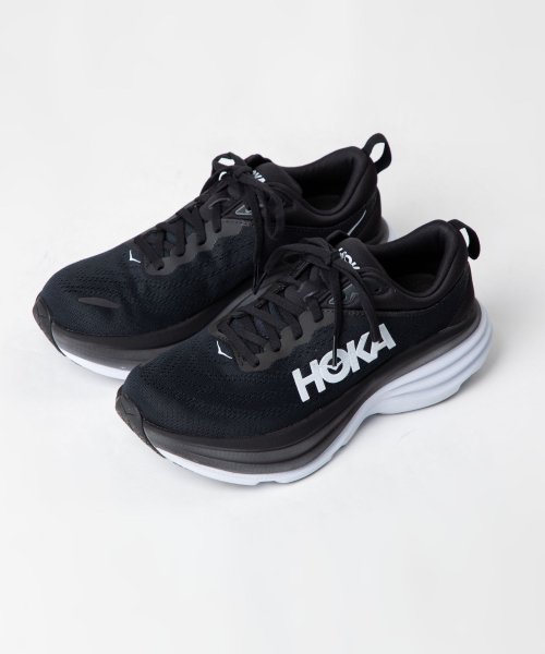 ホカ HOKA 1127954 スニーカー W BONDI 8 WIDE レディース シューズ ボンダイ 8 ワイド ホカオネオネ 靴 ブラック ホワイト 22