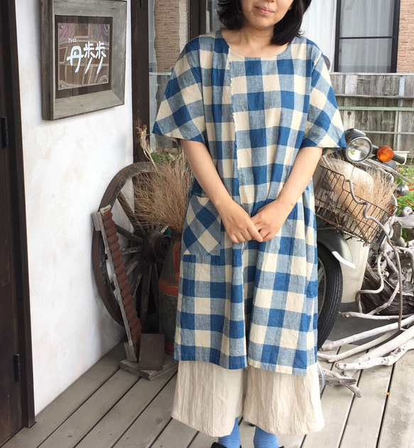 綿麻、ゆったり涼しげワンピース