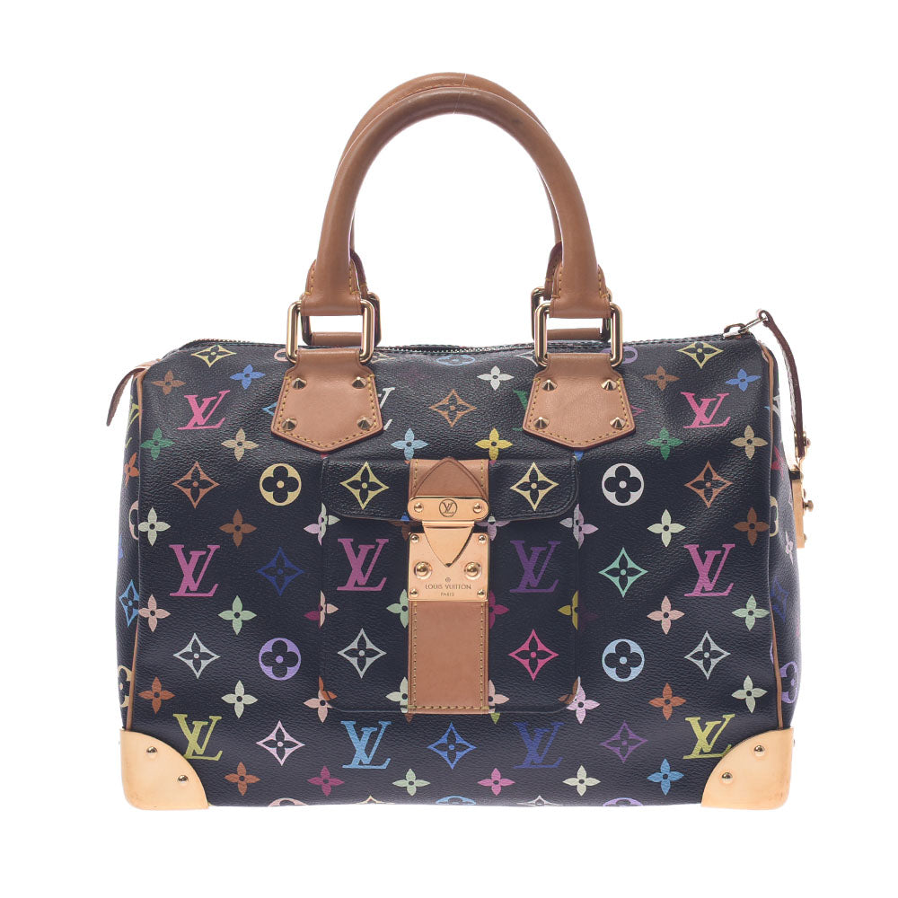 LOUIS VUITTON ルイヴィトン マルチカラー スピーディ30 ノワール M92642 レディース モノグラムマルチカラー ハンドバッグ ABランク 中古 