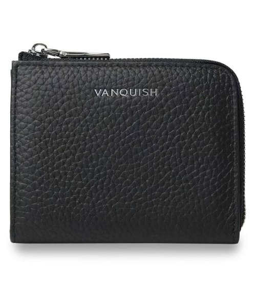 ヴァンキッシュ VANQUISH ミニ財布 小銭入れ コインケース メンズ 本革 L字ファスナー MINI WALLET ブラック ネイビー ダーク グリーン