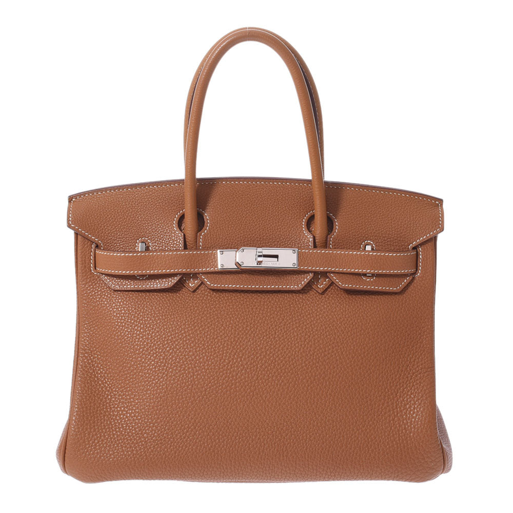 HERMES エルメス バーキン 30 ゴールド シルバー金具 □L刻印(2008年頃) レディース トゴ ハンドバッグ Aランク 中古 