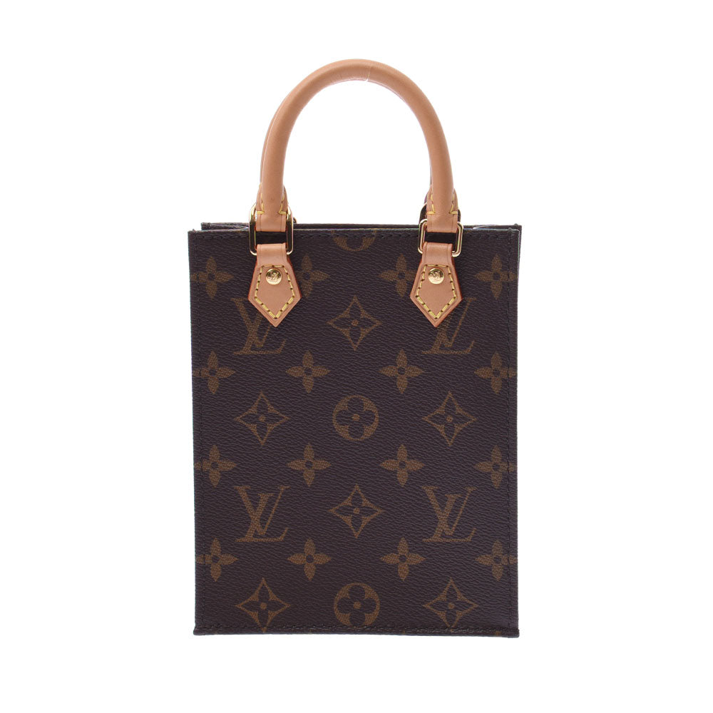 LOUIS VUITTON ルイヴィトン モノグラム プティット サックプラ 2WAYバッグ ブラウン M69442 レディース モノグラムキャンバス ハンドバッグ Aランク 中古 