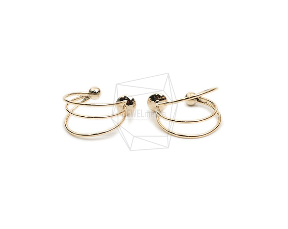 ERG-1898-G【2個入り】ラウンドイヤーカフ/Round Earcuffs Earrings