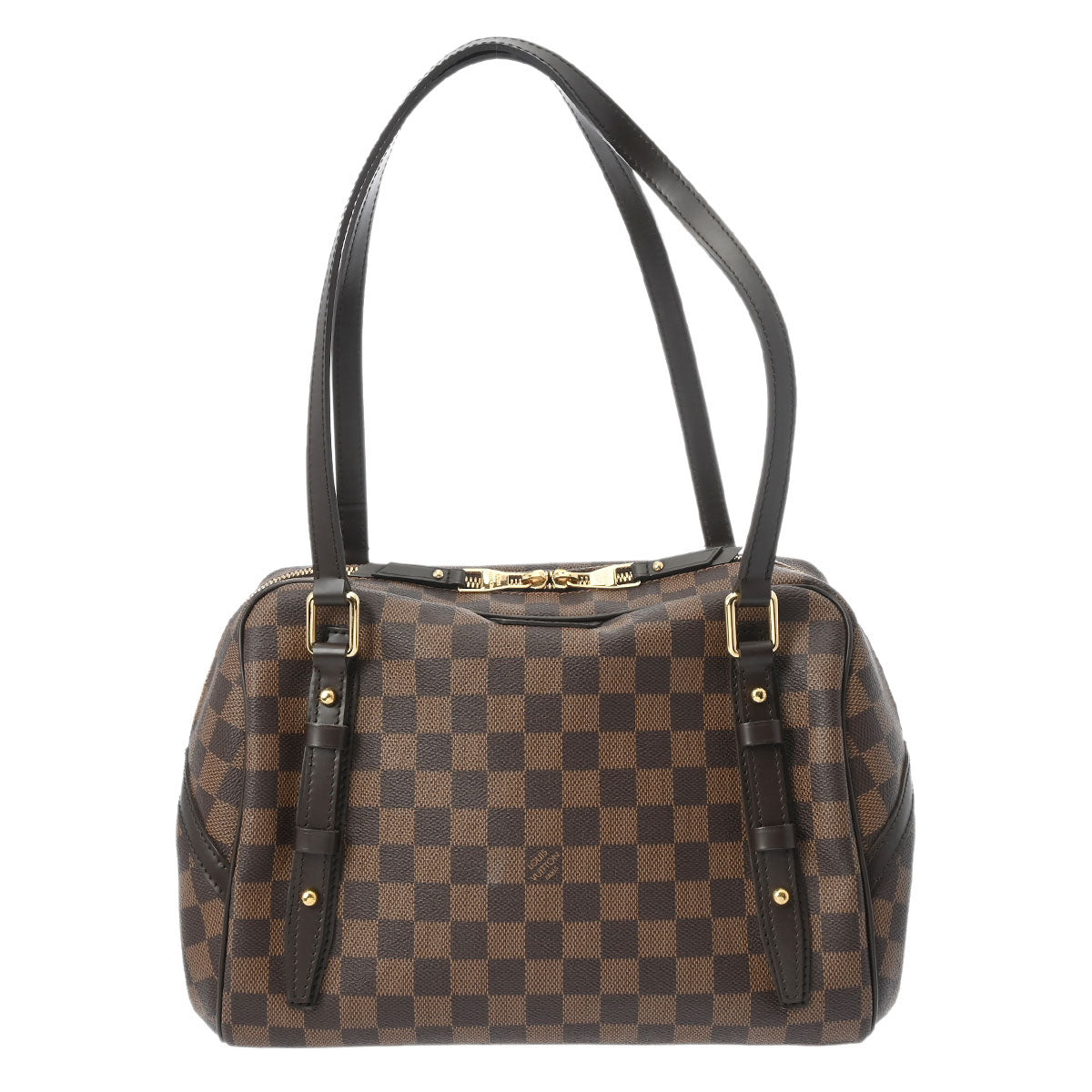 LOUIS VUITTON ルイヴィトン ダミエ リヴィントン GM ブラウン N41158 レディース ダミエキャンバス ショルダーバッグ Aランク 中古 