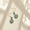 ゆれるお花のピアス【アクア/アクア】