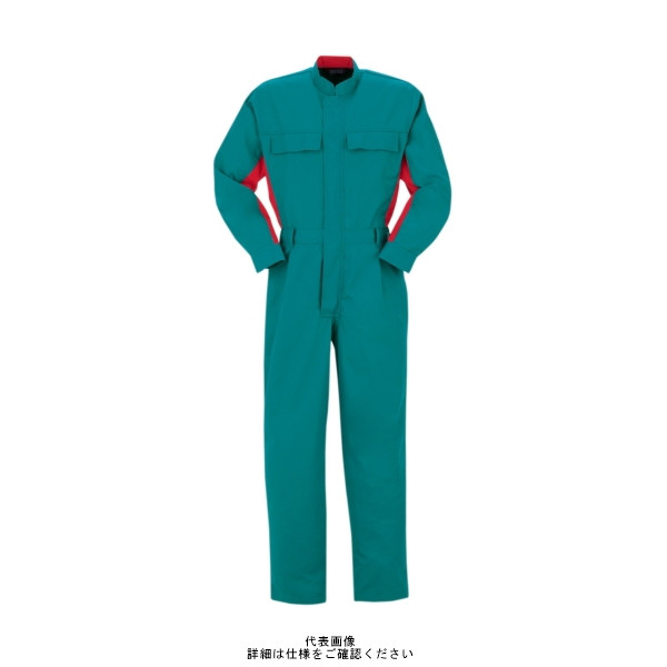 ヤマタカ ツナギ服 ターコイズブルー 5L 5001ー71ー5L 5001-71-5L 1枚（直送品）