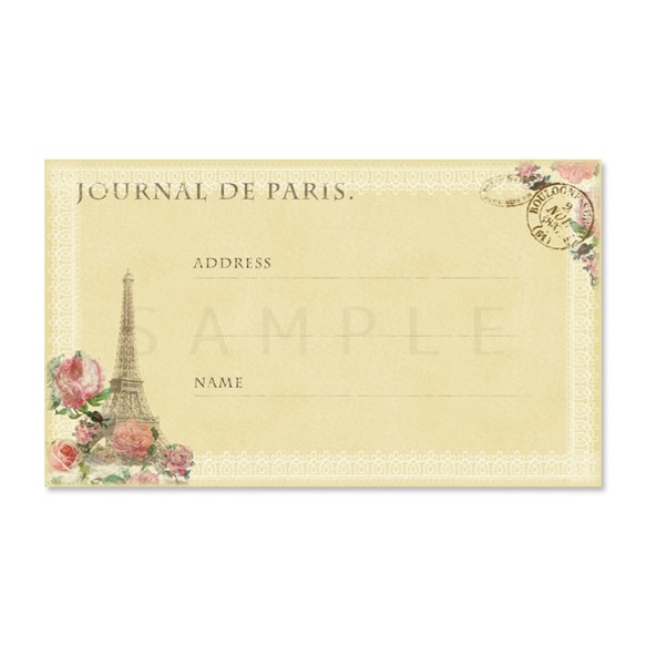 ＊宛名シール　JOURNAL DE PARIS　５０枚セット＊