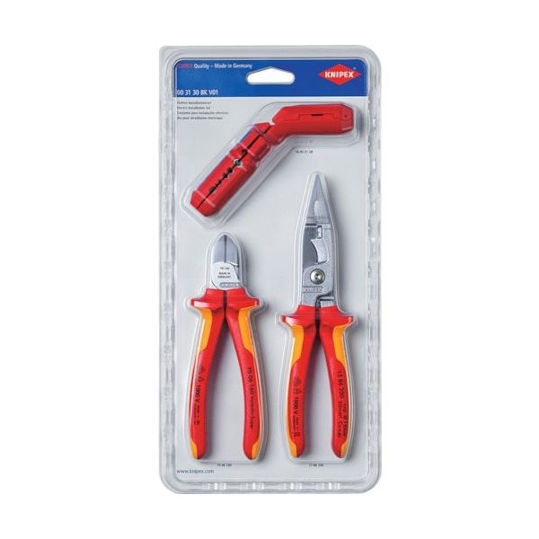 KNIPEX 電線作業工具セット 003130BKV01 1セット(3丁) 337-1106（直送品）