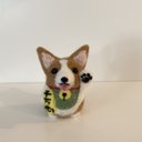 [受注製作]コーギー　招き犬　羊毛フェルト