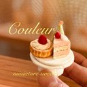 【ミニチュアケーキスタンド】ミニチュアケーキ3個　ケーキ台　イチゴ　桜　抹茶