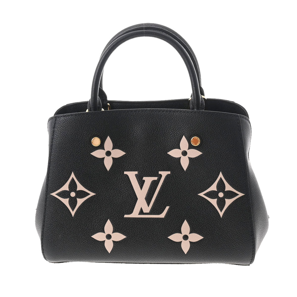 LOUIS VUITTON ルイヴィトン モノグラムアンプラント モンテーニュ BB 2WAY ノワール/ベージュ M45489 レディース レザー ハンドバッグ 新同 中古 