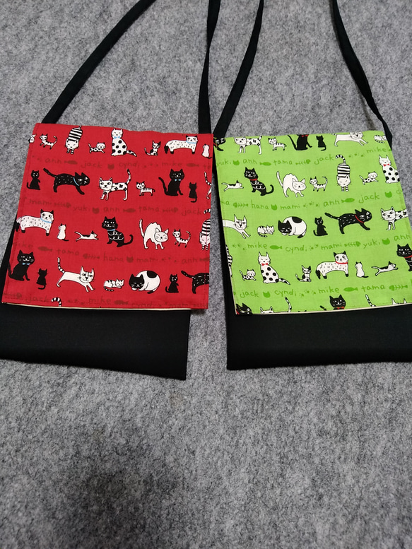 お買い得 ポシェットの2点セット【猫柄C】