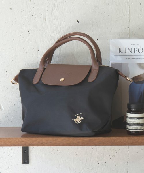 【BEVERLY HILLS POLO CLUB】バッグ トートバッグ ハンドバッグ ショルダーバッグ ナイロン ロゴ TOP KA PIECE BAG　小