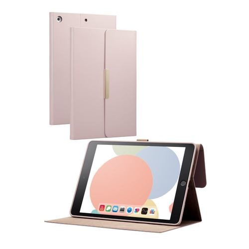 エレコム TB-A19RWVJM2PN フラップケース ソフトレザー &me ミラー付 iPad 10.2インチ 第9／8／7世代 (2021／2020／2019) 用 アッシュピンク