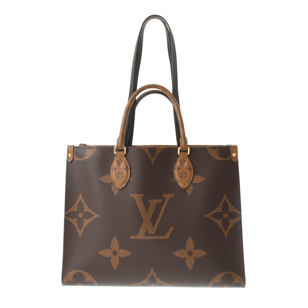 LOUIS VUITTON ルイヴィトン モノグラム ジャイアントオンザゴーMM 2WAY ブラウン M45321 ユニセックス モノグラムキャンバス トートバッグ Aランク 中古 