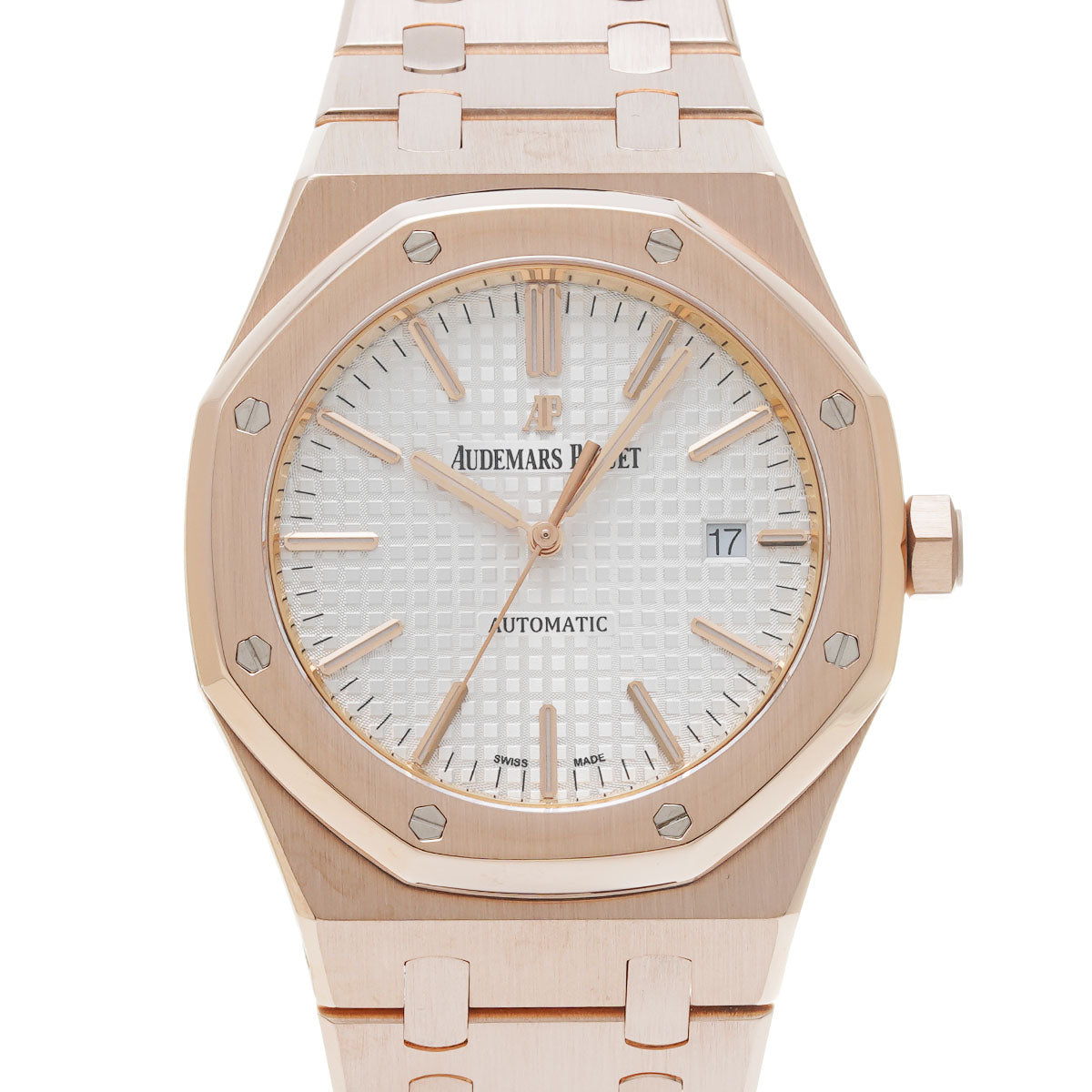 AUDEMARS PIGUET オーデマピゲ ロイヤルオーク 154000R.00.1220OR.02 メンズ PG 腕時計 自動巻き シルバー文字盤 Aランク 中古 