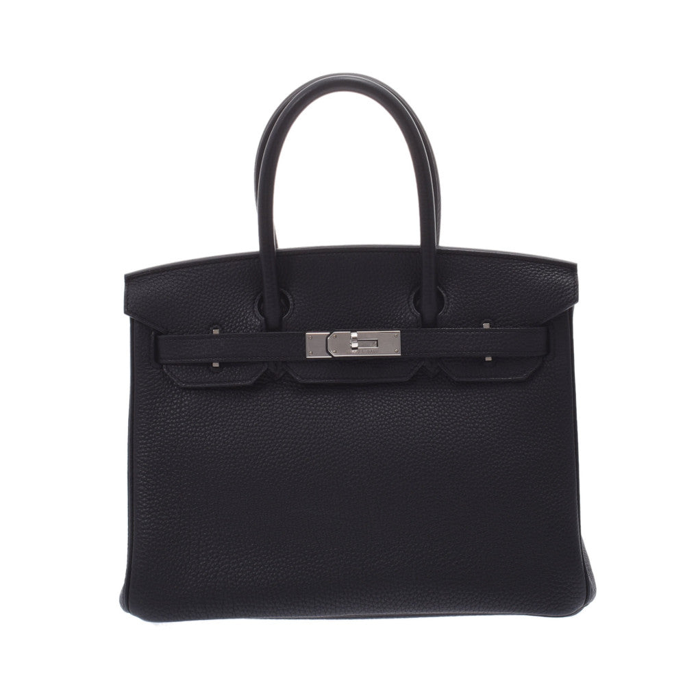 HERMES エルメス バーキン 30 黒 シルバー金具 □P刻印(2012年頃) レディース トゴ ハンドバッグ Aランク 中古 