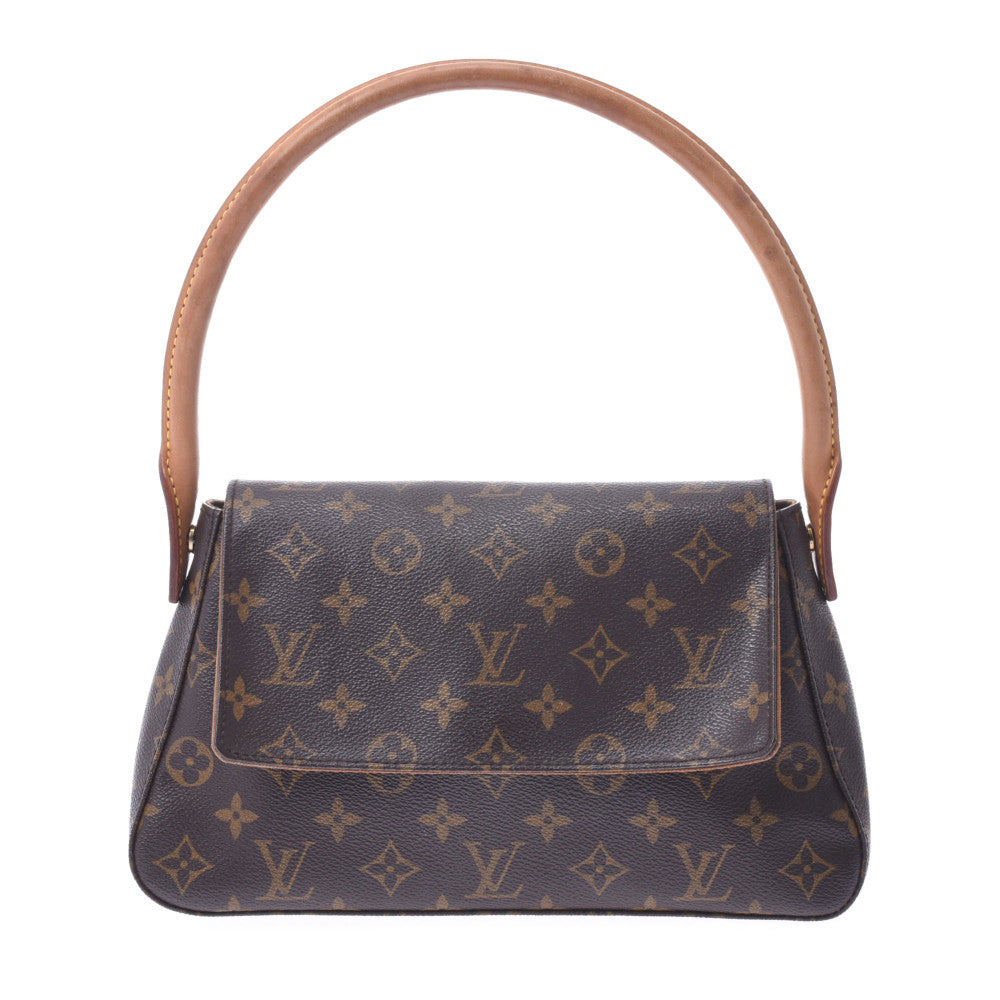 LOUIS VUITTON ルイヴィトン モノグラム ミニルーピング ブラウン M51147 レディース モノグラムキャンバス ワンショルダーバッグ Bランク 中古 