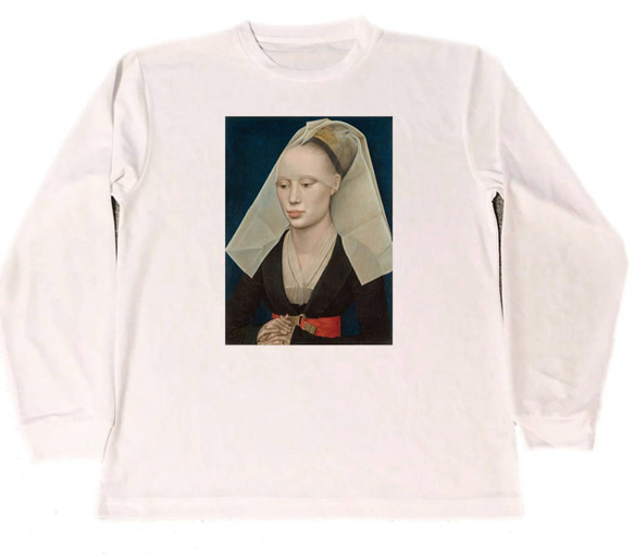 ウェイデン　ドライ　Tシャツ　名画　絵画　アート　グッズ　Weyden　女性の肖像　　ロング　ロンT　長袖