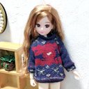 ハルトくん、リカちゃんパパも着用可！りかちゃん 長袖  ニット セーター トップスリカちゃん 服 冬