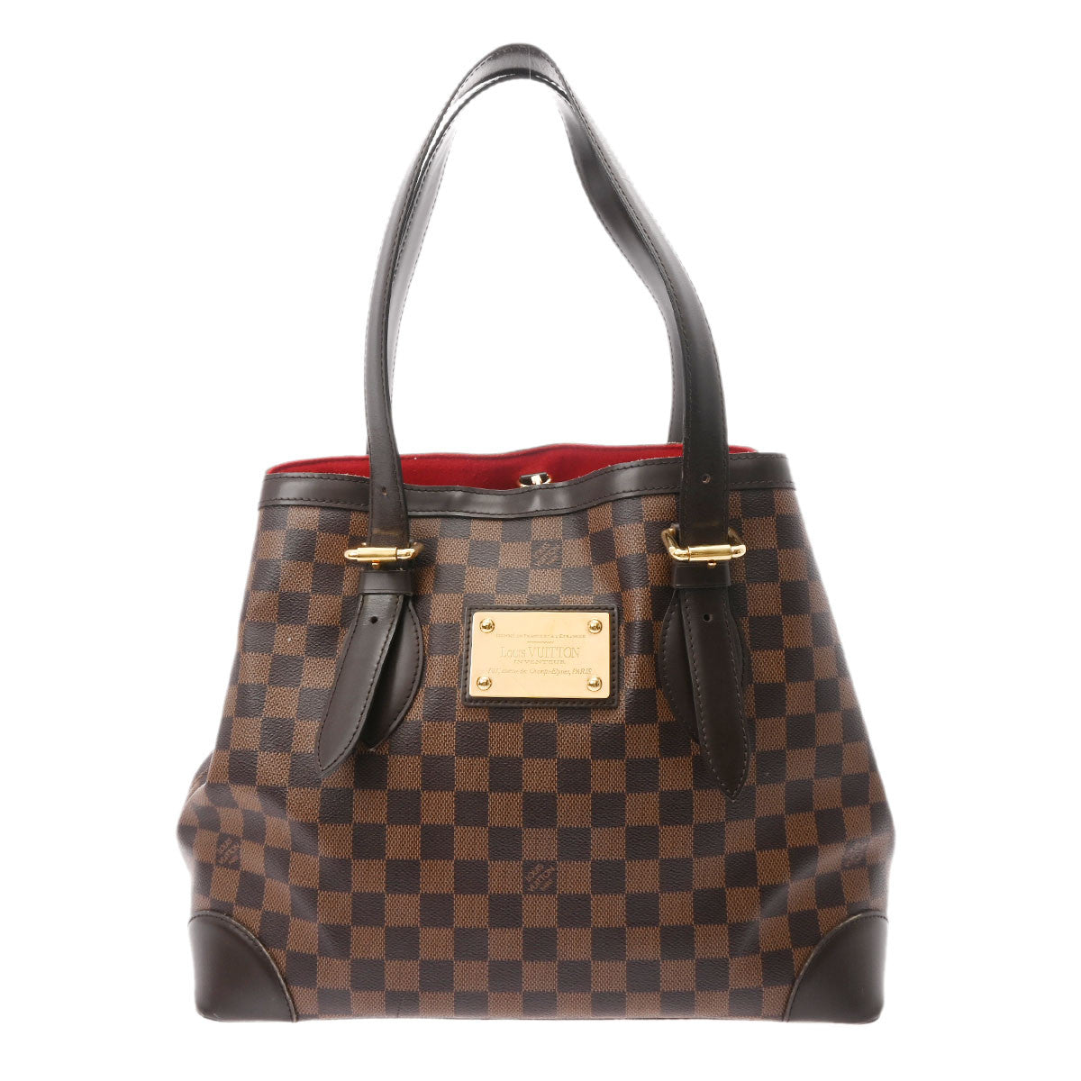 LOUIS VUITTON ルイヴィトン ダミエ ハムステッドMM ブラウン N51204 レディース ダミエキャンバス ハンドバッグ ABランク 中古 