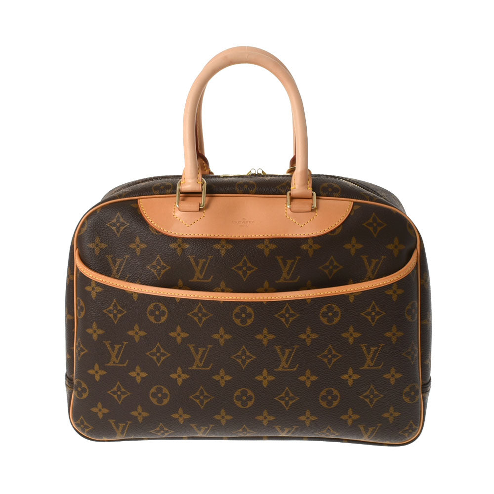 LOUIS VUITTON ルイヴィトン モノグラム ドーヴィル ブラウン M47270 ユニセックス モノグラムキャンバス ハンドバッグ Aランク 中古 