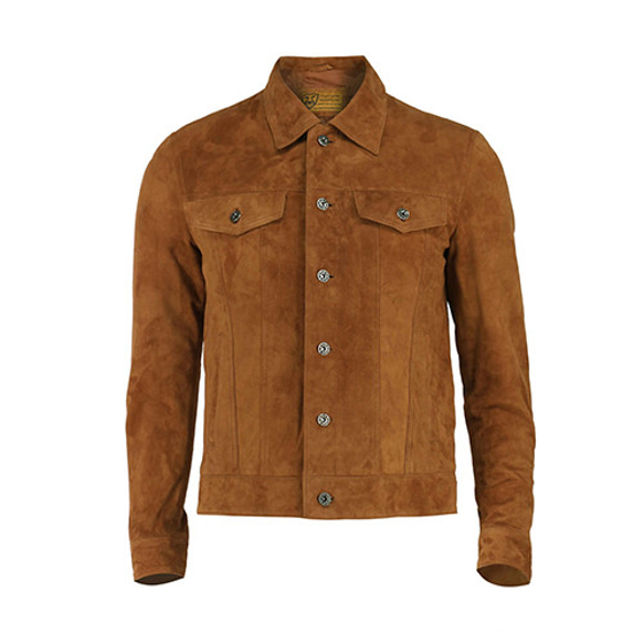 ヤギスエード革トラッカーシャツ・ジャケット Goat Suede Leather Trucker Shirt