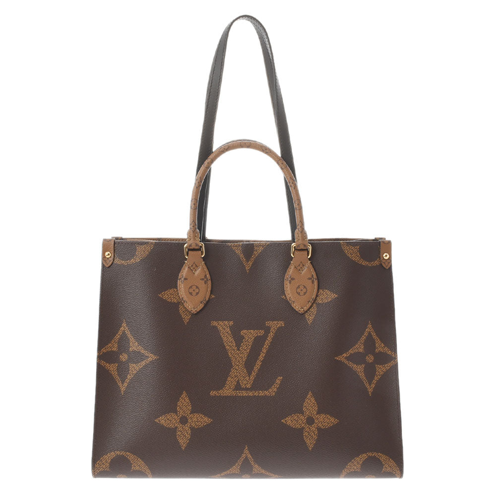 LOUIS VUITTON ルイヴィトン モノグラム リバース オンザゴーMM 2WAY ブラウン M45321 ユニセックス モノグラムキャンバス トートバッグ ABランク 中古 