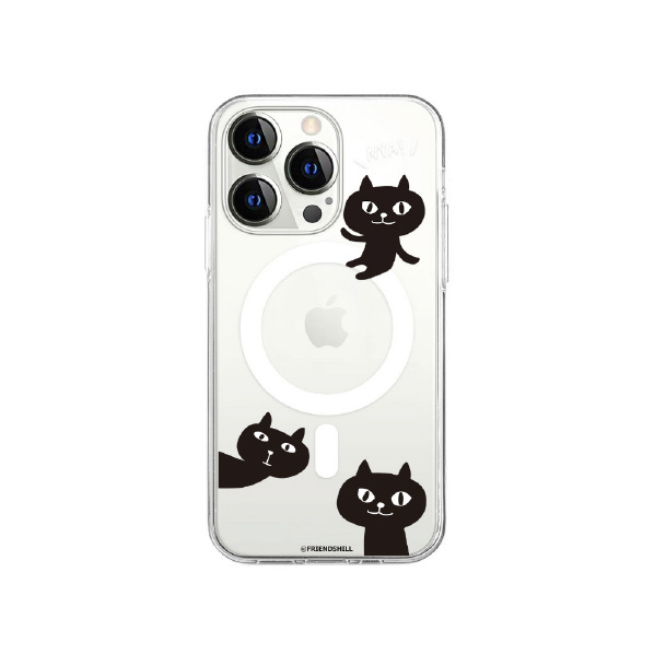 abbi FRIENDS iPhone 14 Pro用ネコマンジュウMagSafe対応クリアケース[公式ライセンス品] 仲良しトリオ ABF24221I14P