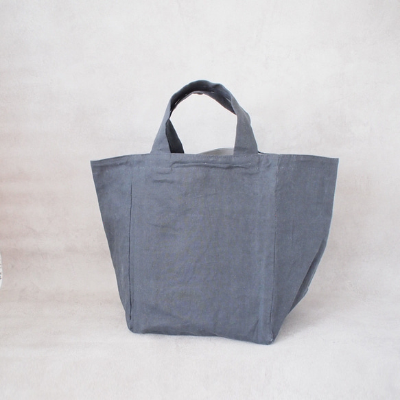 【訳あり品】Linen vintage washed tote・ヴィンテージワッシャー加工 トート・ブラック