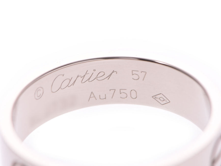 カルティエ ラブリング #57 メンズ レディース WG 6.7g 指輪 Aランク 美品 CARTIER ギャラ 中古 