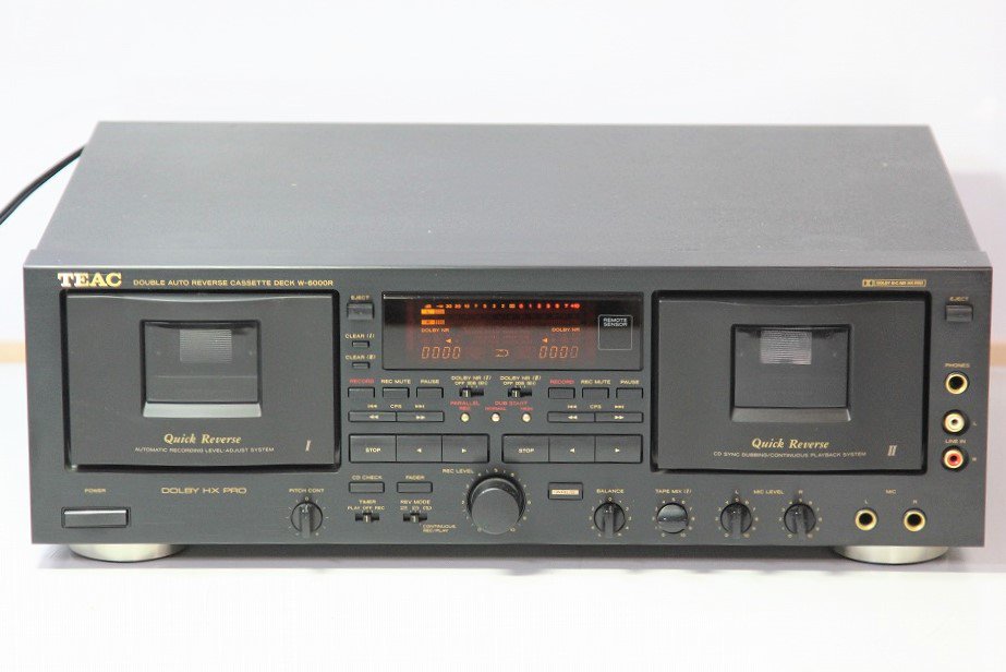 TEAC ティアック W-6000R  ツインリバースカセットデッキ 【中古整備品】