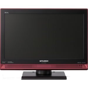 MITSUBISHI REAL 地上・BS・110度CSデジタル ハイビジョン液晶テレビ 19V型 レッド LCD-19MX35R【中古品】