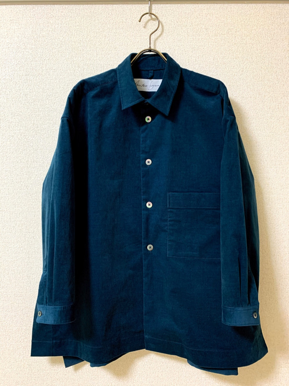 Corduroy Vented Shirts Color : Dark Turquoise - gelatomania.pl