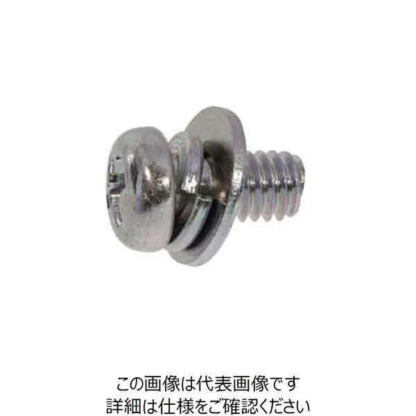 SUNCO 三価ホワイト ピタック（+）ナベI＝3 4×8 （1500本入） 258-6443（直送品）