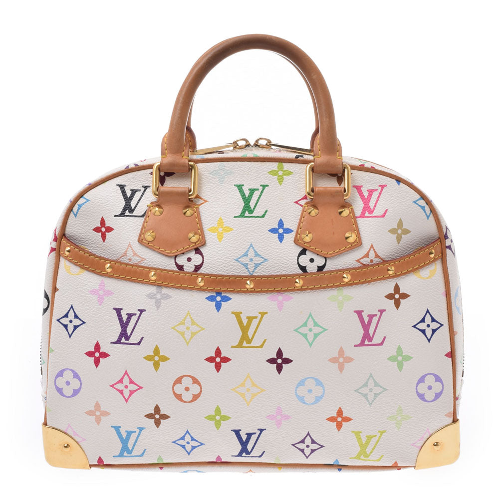 LOUIS VUITTON ルイヴィトントゥルーヴィル  マルチカラー 白 レディース モノグラムマルチカラー ハンドバッグ M92663  中古