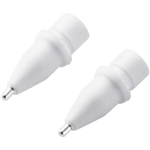 エレコム P-TIPAP01 Apple Pencil ペン先 交換 極細 1mm 金属製 2個セット ホワイト