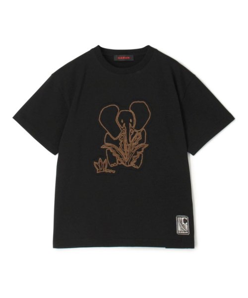 CABaN ドライスビンコットン ELEPHANTエンブロイダリー Tシャツ