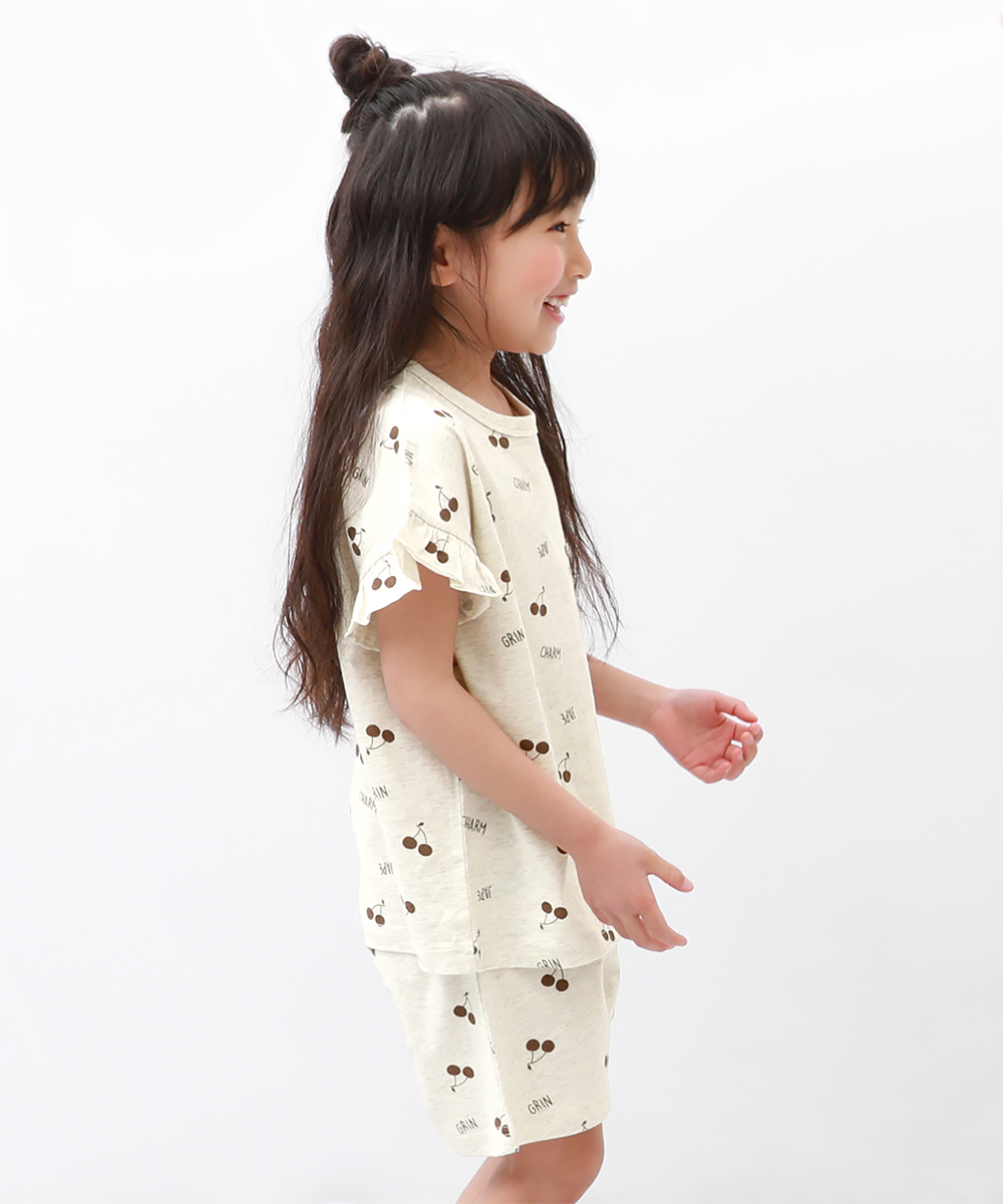 デビロック/ガールズ フリル半袖パジャマ 子供服 キッズ 女の子 ルームウェア 半袖ルームウェア ･･･