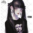 original sticker « no.1738 »     //     人物ステッカー オリジナルステッカー オリジナル人物ステッカー ステッカー cotton melody