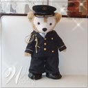 くまさんSサイズ43cm★本格的！警察官コスチューム・ウェルカムベアにもＯＫ★policeman・警官 *ハンドメイド