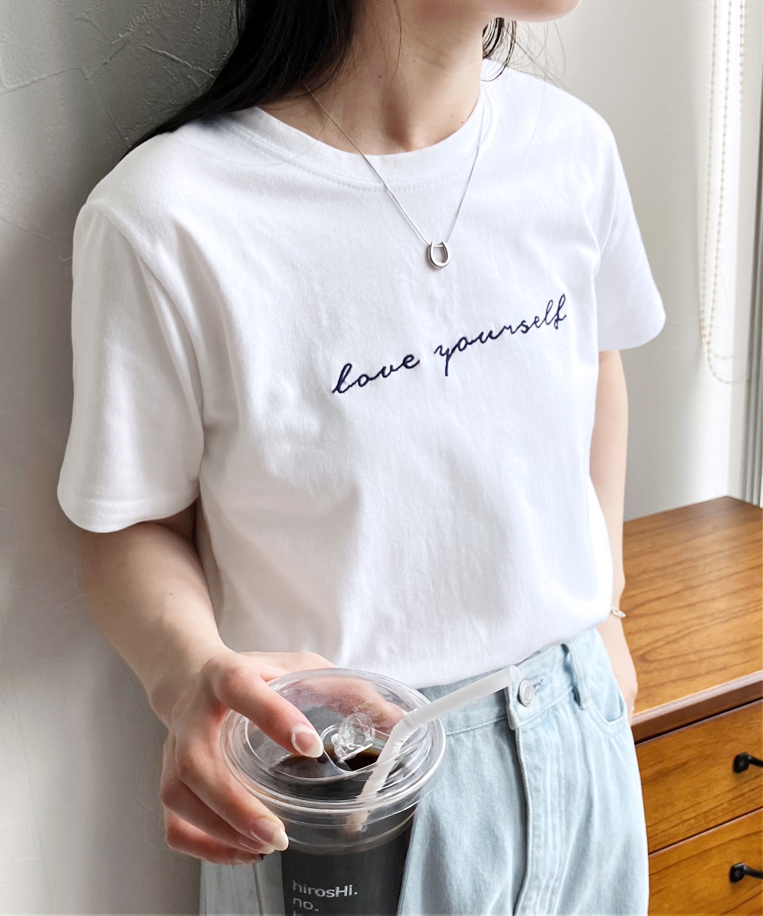 レカ/刺繍ロゴコンパクトTシャツ(R24133－v)