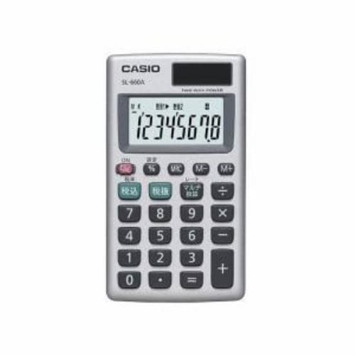 カシオ SL-660A パーソナル電卓 カードタイプ 8桁