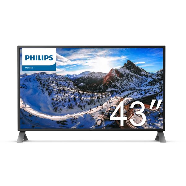 フィリップス　43インチ4K液晶モニター　438P1/11　1台　PHILIPS　大型モニター（直送品）