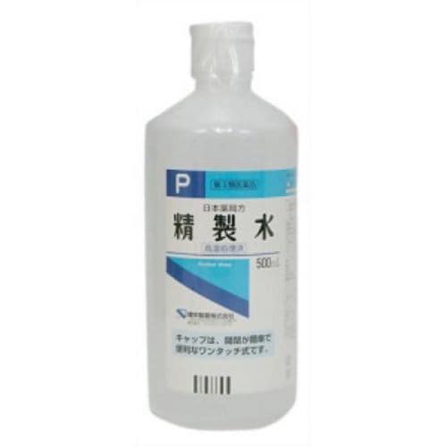 【第3類医薬品】健栄製薬 精製水（ワンタッチ式キャップ） (500mL)