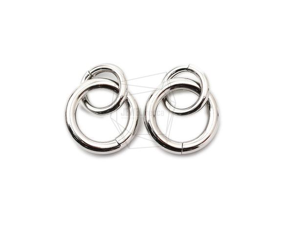 PDT-2402-R【2個入り】ダブルラウンドペンダント/Double Round Earring Charm