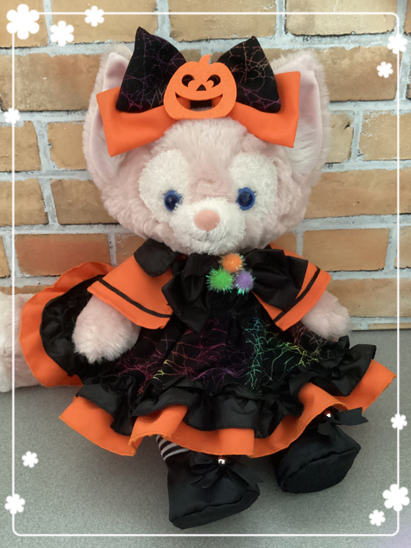 ハロウィン　リーナベルSサイズ☆オレンジコスチューム☆オレンジケープ6点セットのワンピース☆ステラルーも出品中