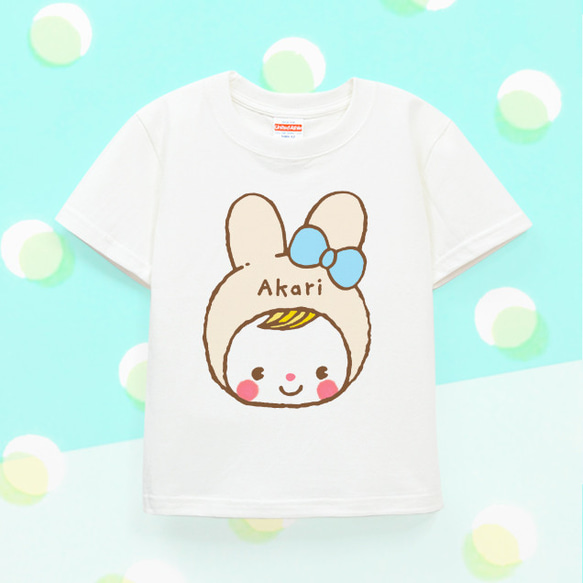 Kids 名前入り 名入れ Ｔシャツ 半袖（うさ子さま）