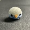 ★羊毛フェルト★セキセイインコ大福・オパーリンコバルトブルー●ハンドメイド♡受注受付